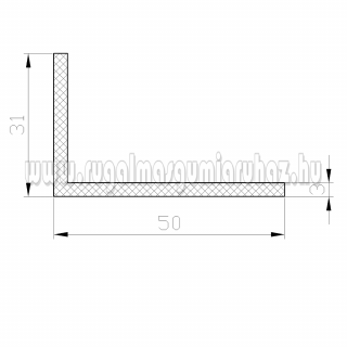 L-profil 50x30x4 mm