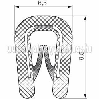 PVC élvédő profil 5902 1-2 mm