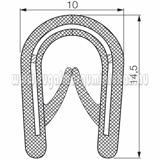 PVC élvédő profil 5904 1-4 mm