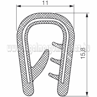 PVC élvédő profil 5909 4-6 mm