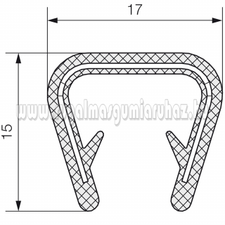 PVC élvédő profil 5910 9-12 mm