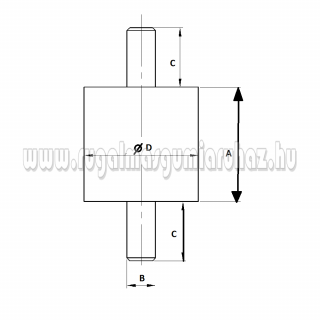 Rezgéscsillapító gumibak 25/30-1 M6