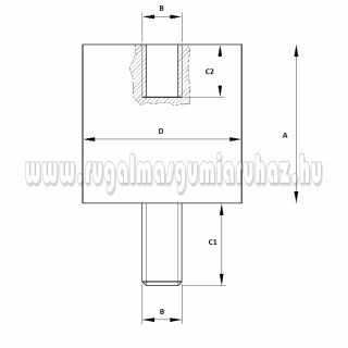 Rezgéscsillapító gumibak 40/40-2 M8