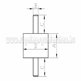 Rezgéscsillapító gumibak 75/40-1 M12