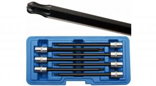 7 részes 1/4" T-torx gömb fejű bit dugókulcs készlet 130 mm hosszú dobozban (BGS-8618)