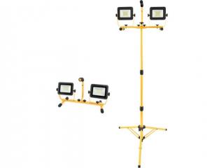 Extol hordozható LED lámpa, 2×30 W, reflektor; 2×2700 Lm, teleszkópos állvánnyal, 230V/50Hz (43282)