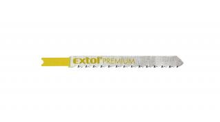 Extol Premium dekopírlap, 5db, univerzális befogás, HCS; 75×8×1,5mm, 2,5mm fogtáv, tiszta egyenes vágás, puhafa, farostlem (8805501)