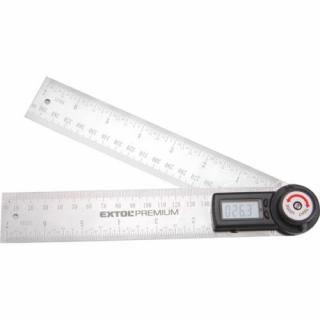 EXTOL PREMIUM digitális szögmérő-vonalzó mm és coll beosztással (8823510)
