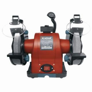 Extol Premium kettős köszörűgép 520W, száraz, 200×16×25mm, (P36, P80), 2950 ford/perc, 19kg, lámpával - (8892120)