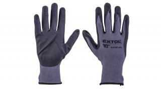 Extol Premium kötött kesztyű nylon-Spandex, varrat nélküli, méret: 10` nitrilbe mártott teny. és ujjhegy, gumírozott mandzsetta (8856682)
