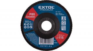 Extol Premium lamellás csiszoló acél, Alu, műa. és fa munkadarabok csiszolására, 115×22mm; P120, kúpos,max.:13.200 ford./perc (8803466)