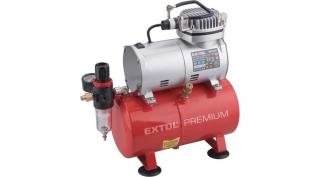 Extol Premium olajmentes légkompresszor, 230V/150W, 4 bar, 23 l/perc, 3l tank, airbrush festéshez (8895301)