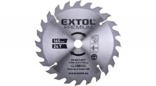 Extol Premium tartalék körfűrészlap a 8891822 géphez, keményfémlapkás, 165×2,3×16mm, 24T (8891822A)