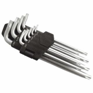 EXTOL PREMIUM torx kulcs klt., CV. ; 9db, lyukas, T10,15,20,25,27,30,40,45,50, bliszteren (6601)