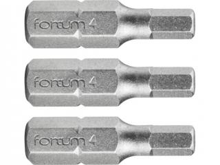 Fortum behajtóhegy HEX, 3 db, S2 acél; H 3×25mm, bliszteren (4741504)