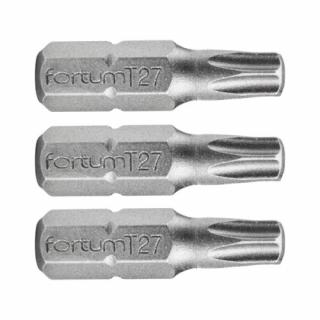 FORTUM behajtóhegy TORX, 3 db, S2 acél; T 15×25mm, bliszteren (4741415)