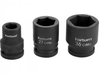 Fortum gépi (impakt) dugófej 3/4", 19mm, L 52 mm, feketített, FORTUM (4703019)