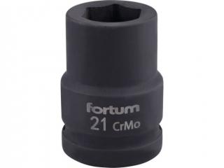 Fortum gépi (impakt) dugófej 3/4", 21mm, L 52 mm, feketített, FORTUM (4703021)