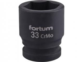 Fortum gépi (impakt) dugófej 3/4", 33mm, L 57 mm, feketített, FORTUM (4703033)