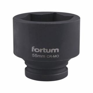 Fortum gépi (impakt) dugófej 3/4", 55mm, L 70 mm, feketített, FORTUM (4703055)