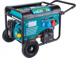 Heron benzin-gázmotoros áramfejlesztő, 8000 VA, távírányítható, 400/230 V (8896327)