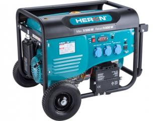 HERON benzinmotoros áramfejlesztő, aggregátor, agregátor, max 5500 VA, egyfázisú, elektromos önindítóval (8896415)