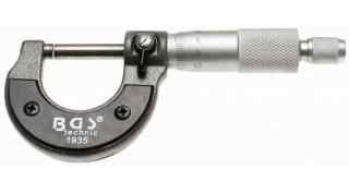 Mikrométer fadobozban, beosztás 0,01 mm, 0-25 mm (BGS-1935)