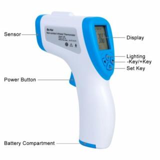 Profi orvostechnikai minőségű érintésmentes infra érintés nélküli lázmérő testhőmérséklet mérő eszköz (MEDISANA TM A79)