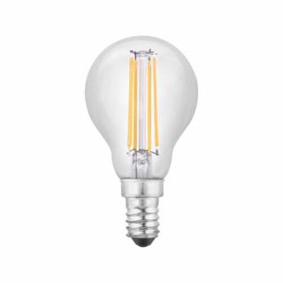 SOLIGHT Filament LED-es villanykörte izzó 4W; 400 lumen (40W hagyományos), E14 foglalat, Meleg Fehér színű (43012)