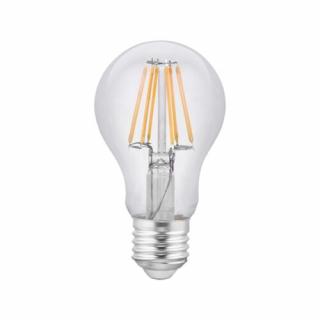 SOLIGHT Filament LED-es villanykörte izzó 8W; 1000 lumen (75W hagyományos), E27 foglalat, Meleg Fehér színű (43041)