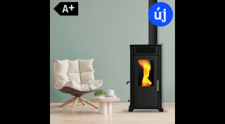 BABA'S Stove ECO FAN 8 - kombinált, fa és pellet tüzelésű kályha ventilátorral (4-8 kW - acéllemez)