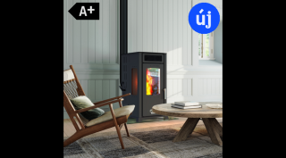 BABA'S Stove ECO Plus FAN 8 - kombinált, fa és pellet tüzelésű kályha ventilátorral (4-8 kW - acéllemez)