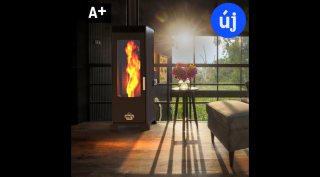 BABA'S Stove FLAME FAN 12 kombinált, fa és pellet tüzelésű kályha ventilátorral (6-12 kW - acéllemez)