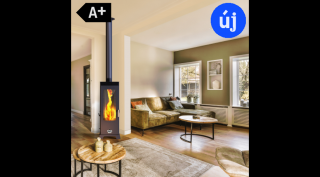 BABA'S Stove FLAME Plus FAN 12 - kombinált, fa és pellet tüzelésű kályha ventilátorral (6-12 kW - acéllemez)