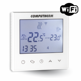 COMPUTHERM E280 programozható digitális WiFi szobatermosztát központi fűtéshez és hűtéshez (műanyag fedőlappal)