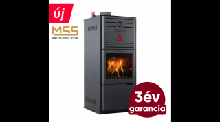 MSS Aqua Premium 30 vízteres fatüzelésű kályha (30 kW - acéllemez)