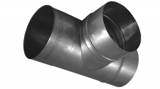 Ø150mm Kerek bekötő idom 0,8mm-es saválló anyagból (90°)