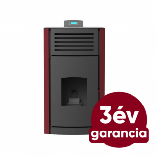 RUBYNOR ONYX HYDRO 24 vízteres agri pellet tüzelésű kályha (24,2 kW - bordó)