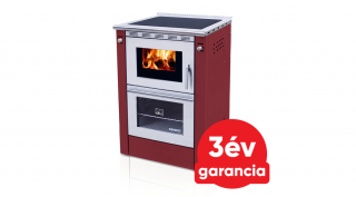 SENKO SG-60 (7,5 kW) vegyestüzelésű sparherd kazán beépített sütővel (bordó színű)