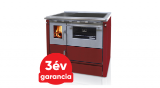 SENKO SG-90 (7,5 kW) vegyestüzelésű sparherd kazán beépített sütővel (bordó színű)