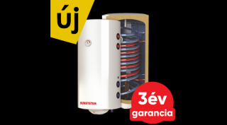 Sunsystem MB V/S2 L 100 fali álló indirekt HMV tartály 2 párhuzamos hőcserélővel (balos / 100 liter / 3 kW)