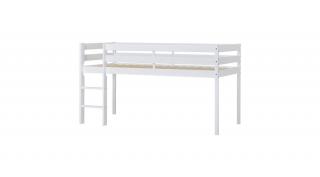 Hoppekids ECO Comfort félmagas ágy 90x200 cm fehér színű