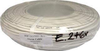 Erősített biztonságtechnikai kábel 2 x 0.5 + 6 x 0.22 réz 116703