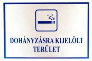 JKH Tábla műanyag A4 DOHÁNYZÁSRA TERÜLET 3427155