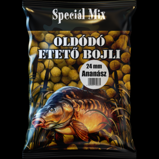 Speciál mix 24 mm-es Oldódó Etető Bojli ANANÁSZ