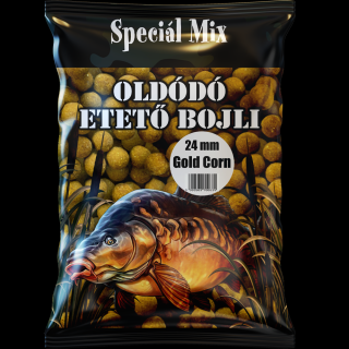 Speciál mix 24 mm-es Oldódó Etető Bojli Gold Corn