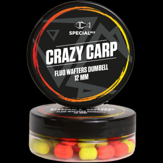 Speciál Mix Fluo Wafters Dumbell 12 mm Crazy Carp
