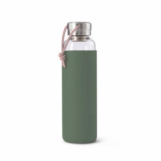 Black+Blum Glass Water Bottle vizes palack 0,60l olivazöld