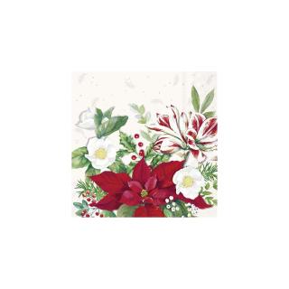IHR CHRISTMAS FLORALS papírszalvéta csomag 33x33cm