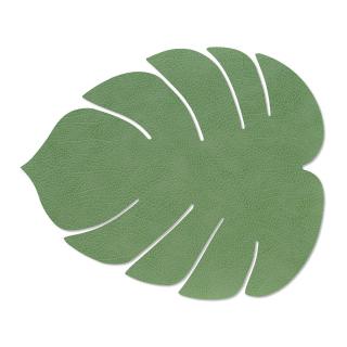 LIND DNA Monstera Leaf Hippo Forest Green levél alakú tányéralátét